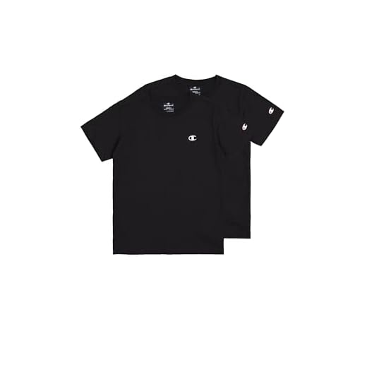Champion T-Shirt (2er-Pack) Kinder und Jugendliche, Schwarz, 13-14 Jahre