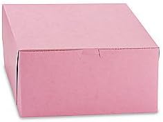 Cakesupplyshoppackaged 6pack 10x10x5 Pink Cake Box