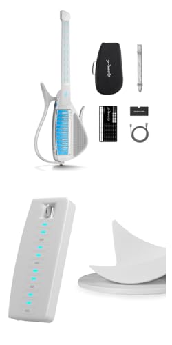 Guitare Smart Enya CYBER-G blanche pour surmonter les difficultés d'apprentissage