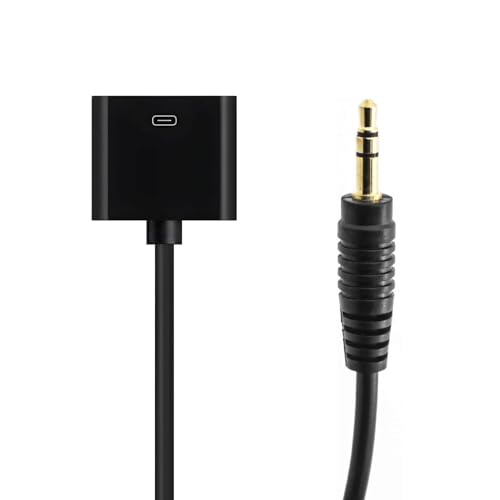 Cable adaptador 30 Pin hembra a Jack 3.5mm macho 5 pies miniatura 3
