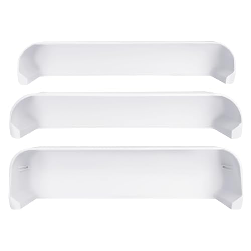 Genukraft 29325760166 RV Fridge Door Shelf Replacement Kit Fit for Dometic DM2652 DM2852 RM Series Fridges 3 Pack White Freezer Upper Bottom Door Bin Snap-In Food Grade Replacement
