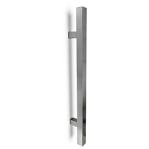 oppali Brushed Stainless Steel Square Rectangle Entrance Door Pull Handle Art.520 | Square T-Bar | 60cm Total Length oppali Brushed Stainless Steel Square Rectangle Entrance Door Pull Handle Art.520 | Square T-Bar | 60cm Total Length