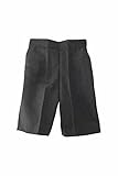 67% poliéster, 33% viscosa LSU Pantalones cortos escolares para niños, uniforme medio elástico, sin cremallera/clip, 2 – 11 años