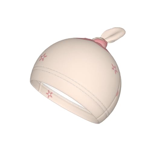 Little Pink Cherry Blossoms Print Newborn Swaddle Blanket with Beanie Set, Soft Baby Sleep Sack Receiving Wraps, for Boy Girl3