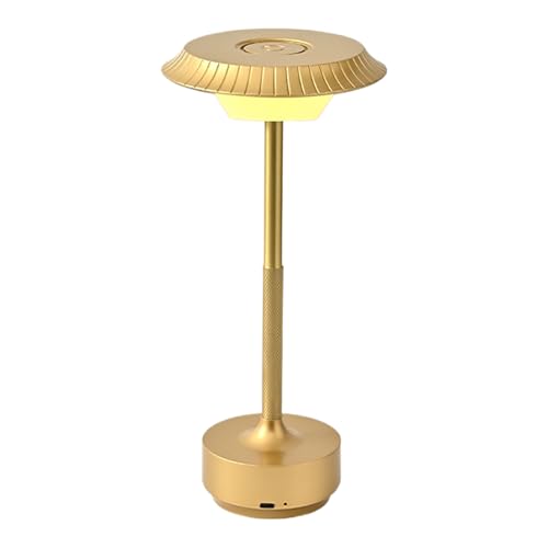 Lumière touchée d'OVNI, lumière de bureau LED, lampe de bureau rechargeable vintage, luminosité dimmable avec 3 contrôles réglables et sensibles au...