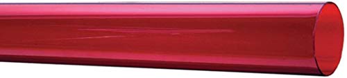 KastLite T8 Fluorescent 48\" Safety Sleeves | Red | Fits T8 Lamps Only | 1 1/4\" Diameter | 6 Pack
