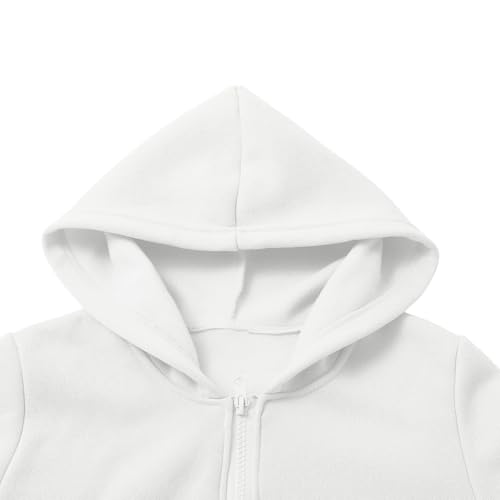 Solid Sweatsuit for Girls Boys Athletic Casual Zip Up Hoodie Elastic Waisted Jogger Sweatpants Outfits for Toddler4