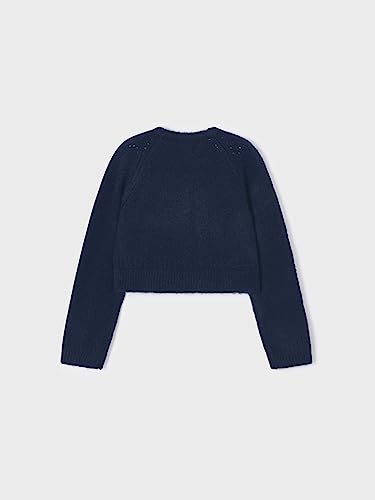 Mayoral Openwork Knit Cardigan for Girls Navy2