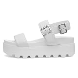 Heart Agatha Womens White Chunky Sandal - Size 4 UK - White