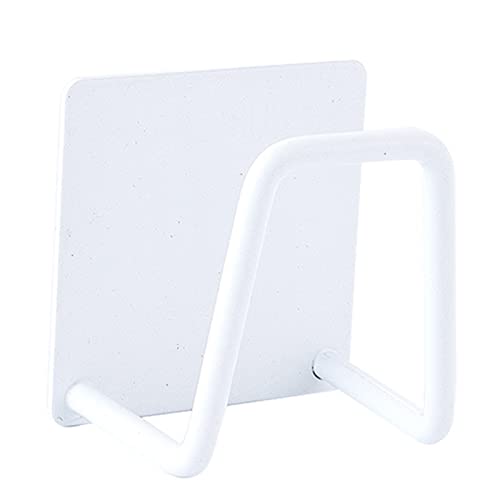 Porte-éponge Autocollant, Support pour Éponge de Cuisin en Acier Inoxydable, Porte Serviette Cuisine, Organisateur D'évier, Crochet Mural pour Cuisine et Salle de Bain (blanc)