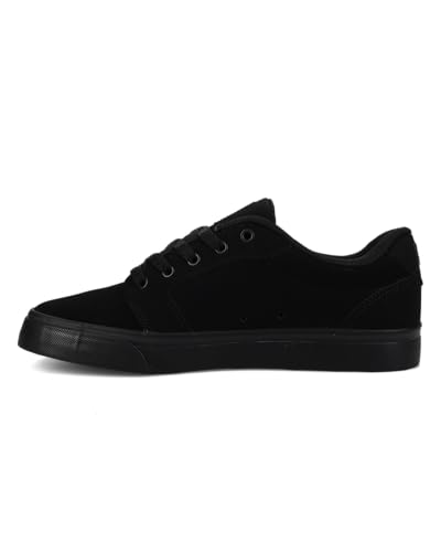 Image of DC- Young Mens Anvil Lowtop Shoes, Size: 12.5 D(M) US, Color: Black /Black