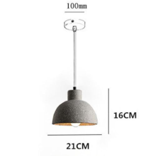 Lampe suspendue industrielle en béton vintage E27 gris pour restaurant - 8