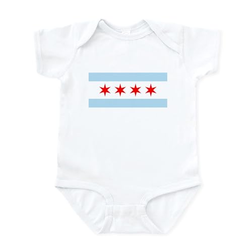 Image of CafePress Chicago Flag Infant Bodysuit Cute Infant Bodysuit Baby Romper