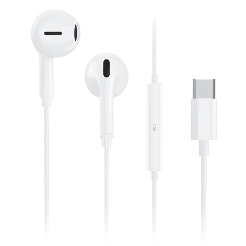 USB C Wired Earbuds for iPhone 17/16/15 Pro Max Plus Air...