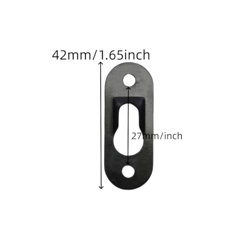 Image of 50 Pack Keyhole Picture Hangers with 100 Pcs Screws Metal Keyhole Hangers Fasteners Flat Keyhole Hangers Plate Keyhole Hanging Bracket Hardware for Mirror Picture Frame (Black)