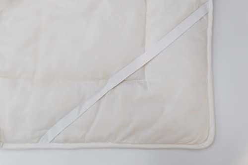 Organic Textiles Natural Wool Mattress Pad With 100% Organic Cotton Cover (White, Queen) #TOP1