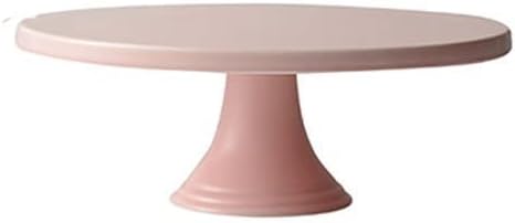 Cake Stand Pink Girl Cake Table Ceramic Matte Wedding Birthday Dessert High Cake Stand Shop Baking Cake Stand Party Graduation Ceremony Cupcake Stand(Medium)