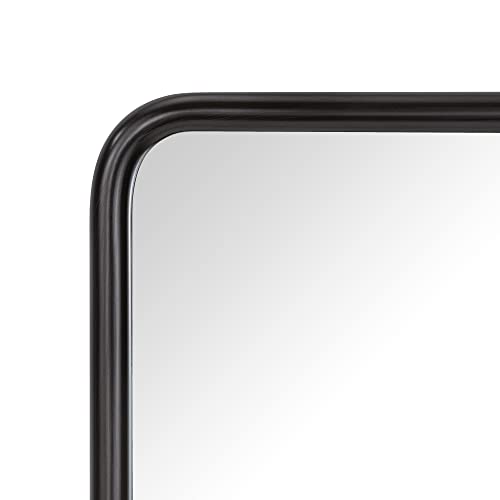 Image of Farmhouse Pivot Rectangle Bathroom Mirror Oil Rubbed Bronze Metal Framed Tilting Beveled Vanity Mirrors for Wall, Overall 23.91 x 30 inches (Mirrror 20 x 30 inches)