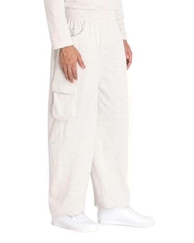 Image of CHKOKKO Men's Baggy Track Pants for Gym Workout Running Casual Wear Sports Lower with Pockets Adjustable Drawstring Waist Lightweight Quick Dry Activewear Fitness