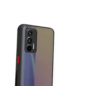 Advika Soft Silicone Smoke Case Compatible with�Realme GT/Realme X7 Max, Gel Rubber Full Body Protection Shockproof Case|Camera Protection Case, Black Cover|