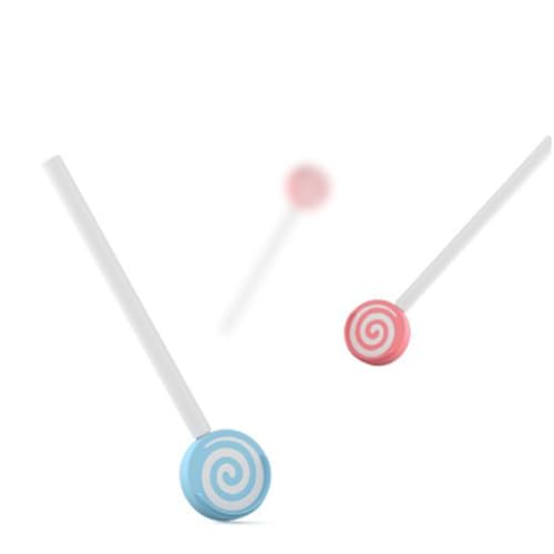 Beaupretty 2Pcs Oral Tool Lollipop Shape Scrapers for Lightweight Odorless Easy to Clean Random Pattern Cleaning for Newborns