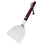 FIXOSHEE Pizzaschaufel aus Edelstahl mit Holzgriff Stabiles Küchenzubehör für Pizza Kuchen und Omelett Vielseitig Einsetzbar in Heimischen Küche