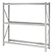 Global Industrial Heavy Duty Tire Rack 3 Tier Starter, Steel, Gray, 60" W x 18" D x 72" H