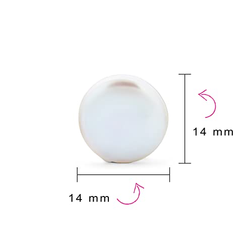 Bridal White Biwa Coin Freshwater Cultured Pearl Clip On Earrings For Women Non Pierced Ear .925 Sterling Silver4