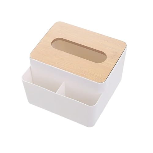 Image of Tissue Storage Box, White | Home Decor, Living Room, Paper Towel Case Cover, Office