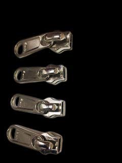 Image of Sun Zipper Slider for Bag [5, 8, 10 Number] Pull Zipper Puller Sewing (Pack of 25) Silver Color (10 in)