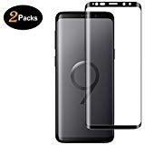 Galaxy S9 Plus Screen Protector Tempered Glass, [Update Version] AUAUI 3D Curved Dot Matrix [Full Screen Coverage] Glass Screen Protector (6.2) 9H Hardness,Anti-Fingerprint,Ultra-Clear, Full Coverage