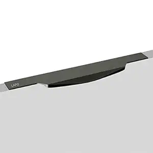 LAPO Premium 10 Inch Aluminum Kitchen Profile Handle, Drawer Handle for Kitchen, Wardrobe Pull Handle, Cabinet Profile Handle for Home, Hotel, Office (Black Finish, Pack of 5) P-003