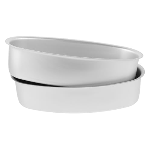 TIDTALEO 2pcs Non-stick Oval Aluminum Cake Pan Baking Cheesecake and Breads - Bakeware for Home Kitchen Use Reusable Baking Tools