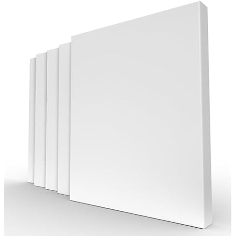 5 Pack Pre-Stretched Canvas Boards for Artists Cover
