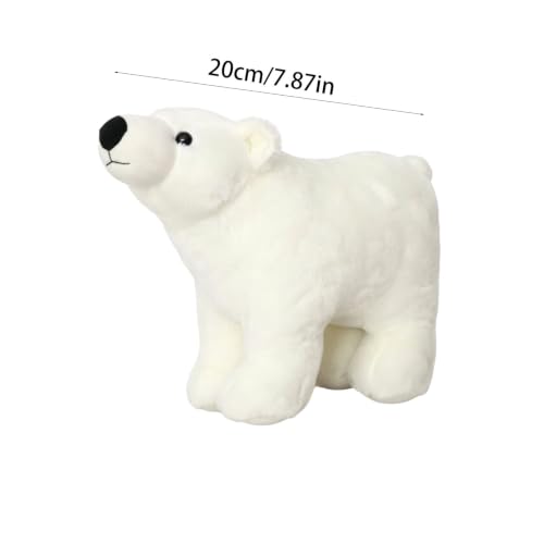 7.87in Cute Polar Bear Plush Christmas Decoration Indoor - image 2