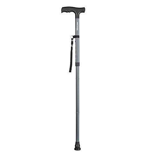 Bengala Dobrável em 3 Pontos com Apoio - Hc072, Multilaser, Health Care HC072, Preto