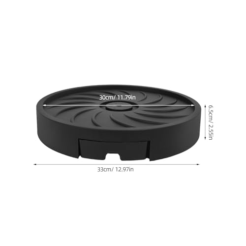 Plateau rond mobile pour pot de fleurs avec tiroir intégré d'eau - 3