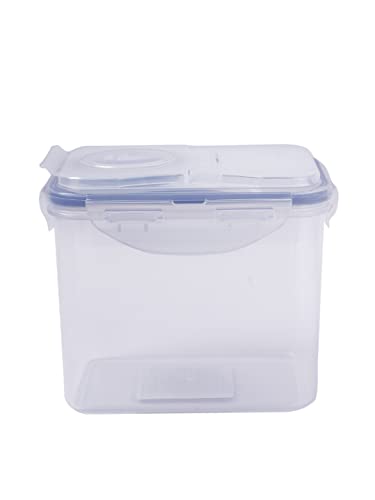 Image of LocknLock Classic Rectangular Plastic Airtight Food Storage Container With Leak Proof Flip Lid, 1 Liter, 1 Piece, Transparent