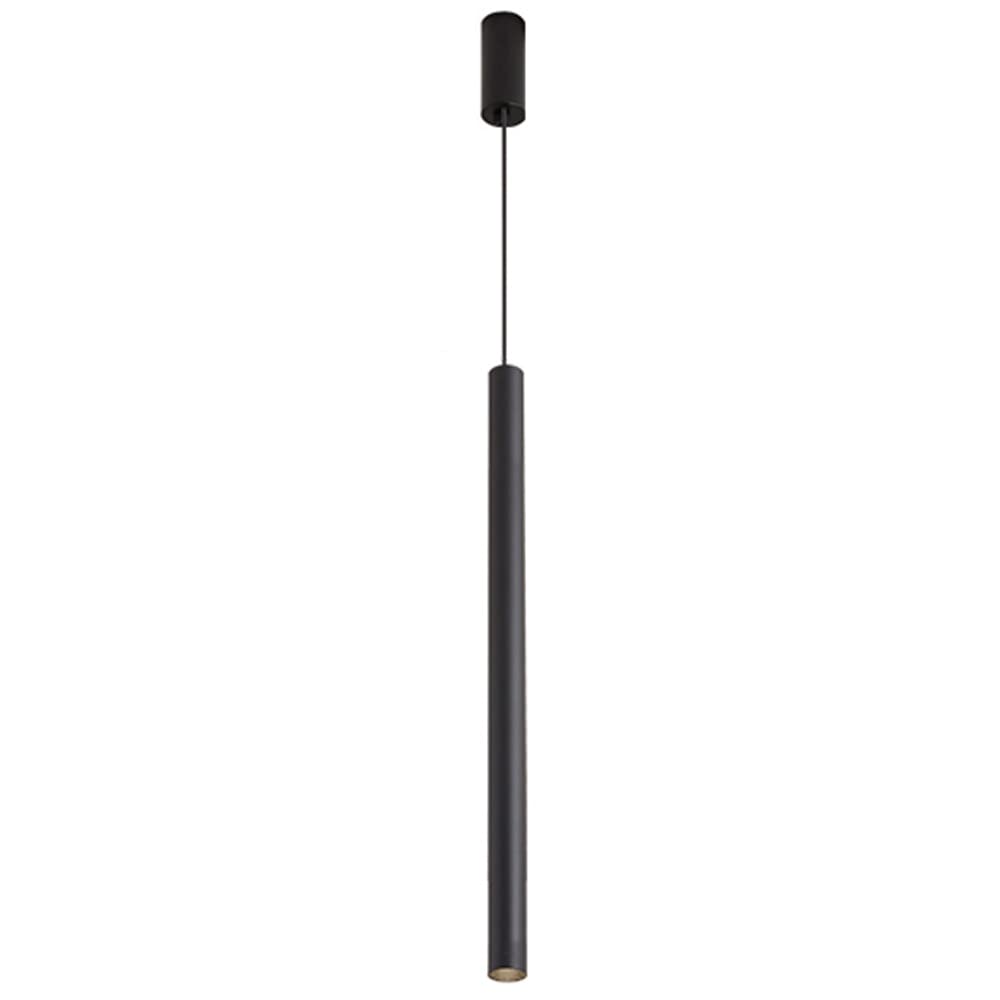 SXECAEPS Modern creative chandelier 3W Black Single Head Hanging Lamp Modern Led Minimalist Cylinder Droplight Ceiling Bedroom Downlights Long Tube/3 * 40Cm/Warm Light