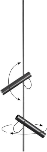 Lampe suspendue moderne noire mate à 2 têtes orientables GU10