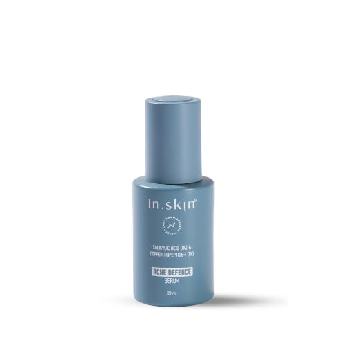 Image of in.skin Anti Acne 3% Niacinamide,1% Salicylic Acid Face Serum | Reduce Active Acne, Controls Oil & Reduce Pimples Dark Spots | Nanoplex Technology | All Skin Types | For Men & Women - 30 ML