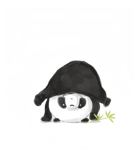 Impression sur toile panda mignon noir et blanc 50x70cm art décoratif