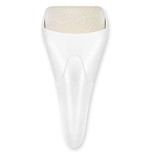 Ice Roller Face Massager - For Face & Eye Puffiness Relief, Facial Ice Cold Rollers for Women, Face Roller to Reduce Puffy Face & Eyes and Tighten Pores Skin Care Wheel, White