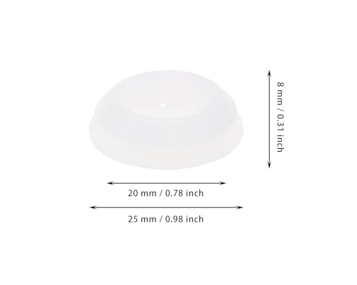 Image of ONLYKXY 10 Pcs Clear Silicone Round Snap in Type Locking Furniture Hole Plugs Button Protective Cover Cap Head,Universal (20mm /0.78inch)