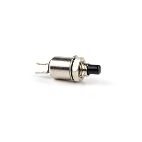 POWTAXBJGD 10Pcs 5mm Self-Reset/Momentary MicroPush Button Switch DS-402 0.5A Red Green Black(10pcs Black)