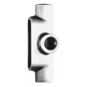 Cooper Crouse-Hinds T97 Condulet Type T Conduit Body 3-1/2 Inch Hub Form 7 Threaded Feraloy Iron Alloy Electrogalvanized With Aluminum Acrylic Painted