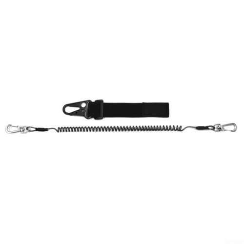 Sistema de seguridad con cable para equipo de pesca para mantener tu equipo seguro mientras estás en movimiento (1 correa de caña + 1 cuerda)