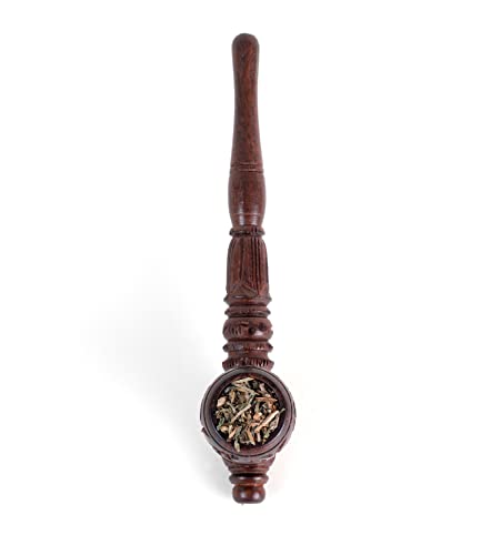 Image of ROYAL SWAG Antique Wooden Smoking Pipe with Removable Bowl | Natural Wood Build | Classic Vintage Design | Smooth Finish | Durable & Reusable | Handcrafted Premium Look for Collectors & Style