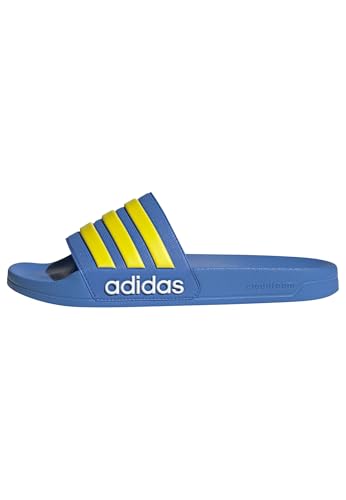 Image of adidas Women ADILETTE SHOWER Synthetic Swim Slide FTWWHT /GOLDMT /BOGOLD | LUT50