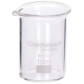 Cole-Parmer Elements Low-Form Beaker, Glass, Griffin Style, Graduated, 4000 mL